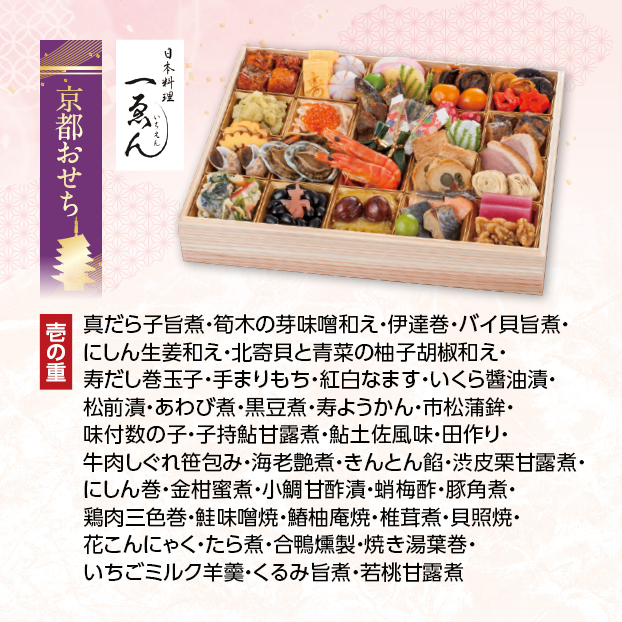 CC022 京都・福知山 日本料理 一ゑん監修 和風一段重 しずてつストア オンラインショップ おせち 予約 受け付け中