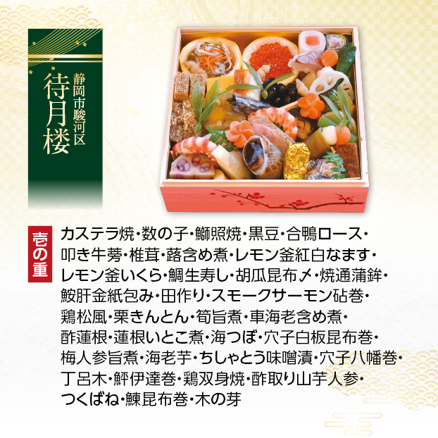 CC006 待月楼 料亭おせち一段重 しずてつストア オンラインショップ おせち 予約 受け付け中